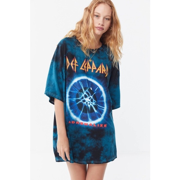 Def Leppard Blue Tie Dye Sweatshirt on 